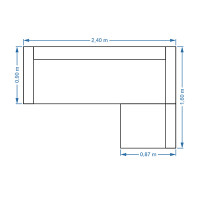 ARTEMIS καναπές οικιακού χώρου 240x160x90 ταπετσαρία ΕΠΙΛΟΓΗΣ